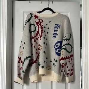 Rhude intarsia knit sweater size large